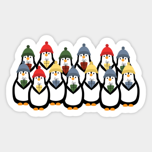 Happy Christmas penguins Sticker